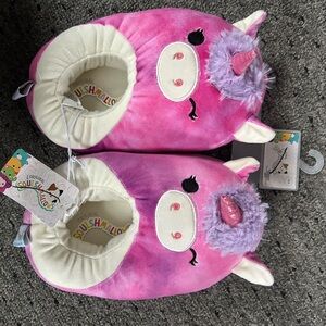 Squishmallow Pink Unicorn Slippers size XL 4/5 NEaw